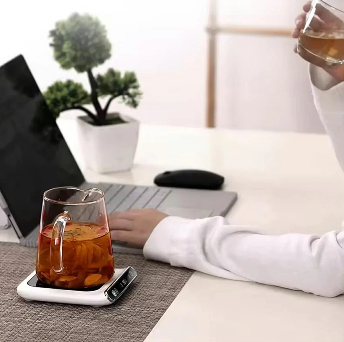 Incalzitor electric smart pentru cana cafea, ceai si alte bauturi, incarcare USB
