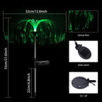 Set 2 x Lampă solara tip palmier cu fibra optica LED RGB, pentru gradina