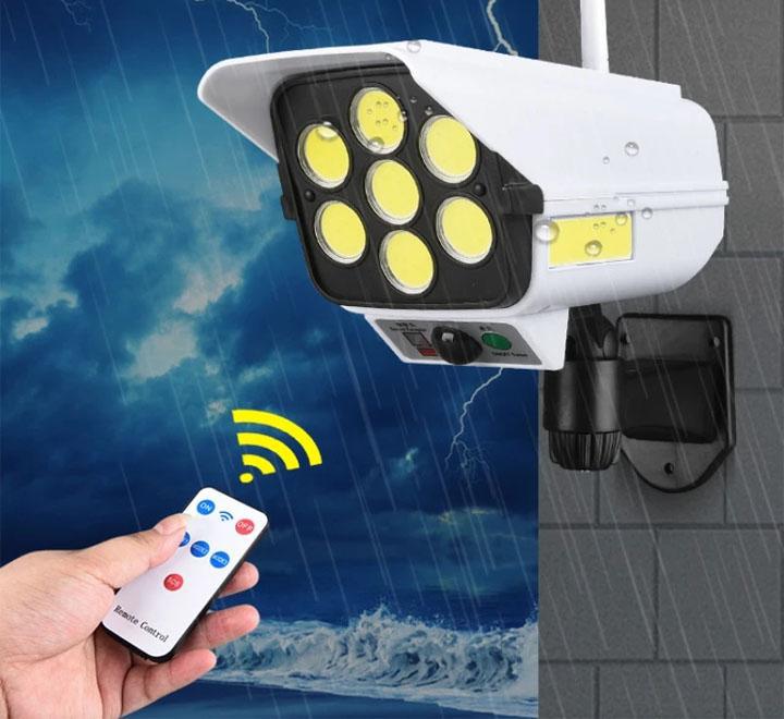 Camera falsa de securitate 2 in 1 cu proiector solar si senzor de miscare Imagine principală a produsului