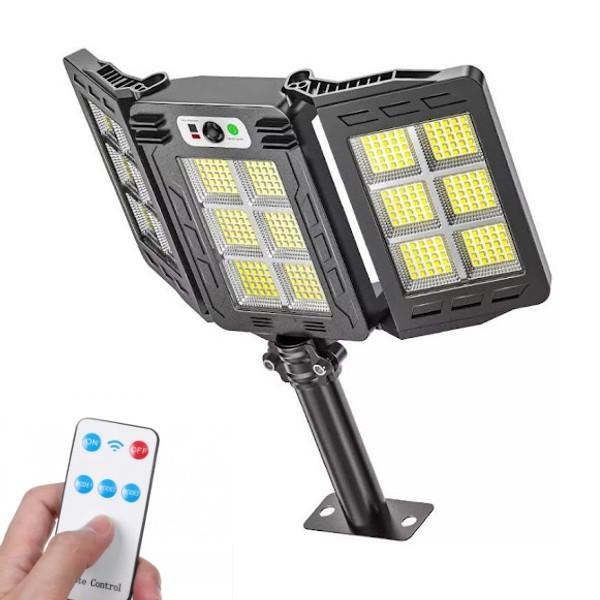Lampă Solara Stradala Tripla 200W COB – Autonoma, IP65, Senzor Miscare Imagine principală a produsului