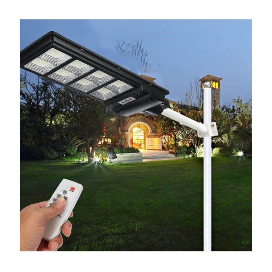 Lampă stradala proiector LED cu panou fotovoltaic + telecomanda si senzor, 120W/200W/300W
