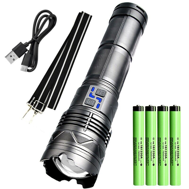 Lanterna profesionala cu LED laser, incarcare Type-C, 4 acumulatori inclusi Imagine secundară a produsului