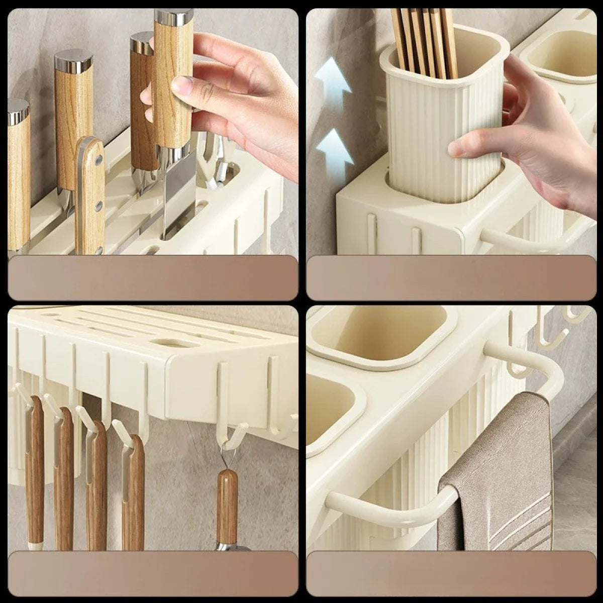 Suport dublu pentru Bucătărie din metal, pliabil, 2 moduri de montare, multifunctional, 67 x 9 x 12 cm