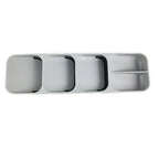 Organizator pentru tacamuri, 5 compartimente, 39.8 cm, Alb