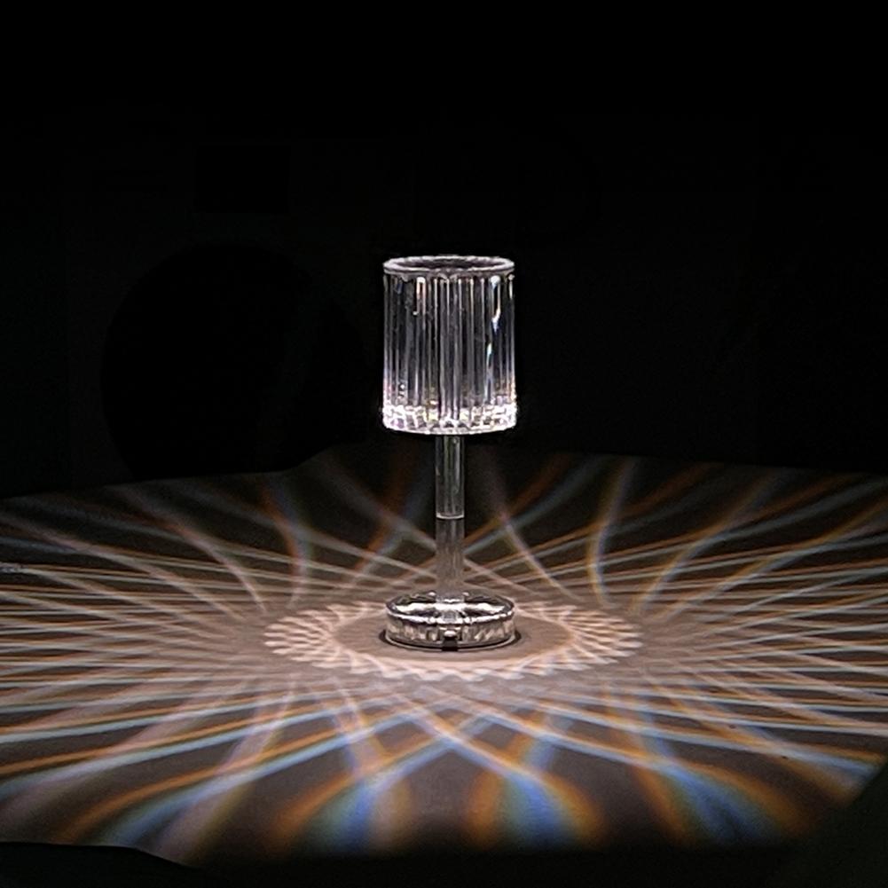 Lampă de masa wireless din cristal acrilic cu touch si incarcare prin USB