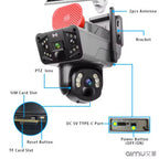 Cameră de supraveghere solara 5G, 360°, Dual Lens 4MP/8MP, Night Vision, Audio bidirectional