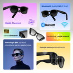 Ochelari Smart VIVENDO SMART GLASSES, Camera 1080P Full HD, AI Integrat