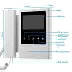 Sistem Video Interfon 4.3", sonerie video cu Ecran Color TFT si Camera cu Viziune Nocturna IR, 1 Monitor + 1