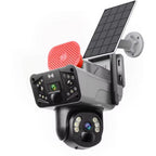 Cameră de supraveghere solara 5G, 360°, Dual Lens 4MP/8MP, Night Vision, Audio bidirectional