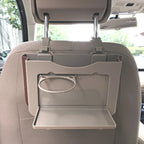 Set 2 organizatoare auto pliabile, montare la scaunul din spate, ABS, 25 x 16.2 x 3 cm
