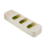 Organizator pentru tacamuri, 5 compartimente, 39.8 cm, Alb