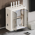 Cutie Depozitare Router WIFI cu Montare pe Perete sau Mobilier, 33 cm x 28 cm x 14.3 cm