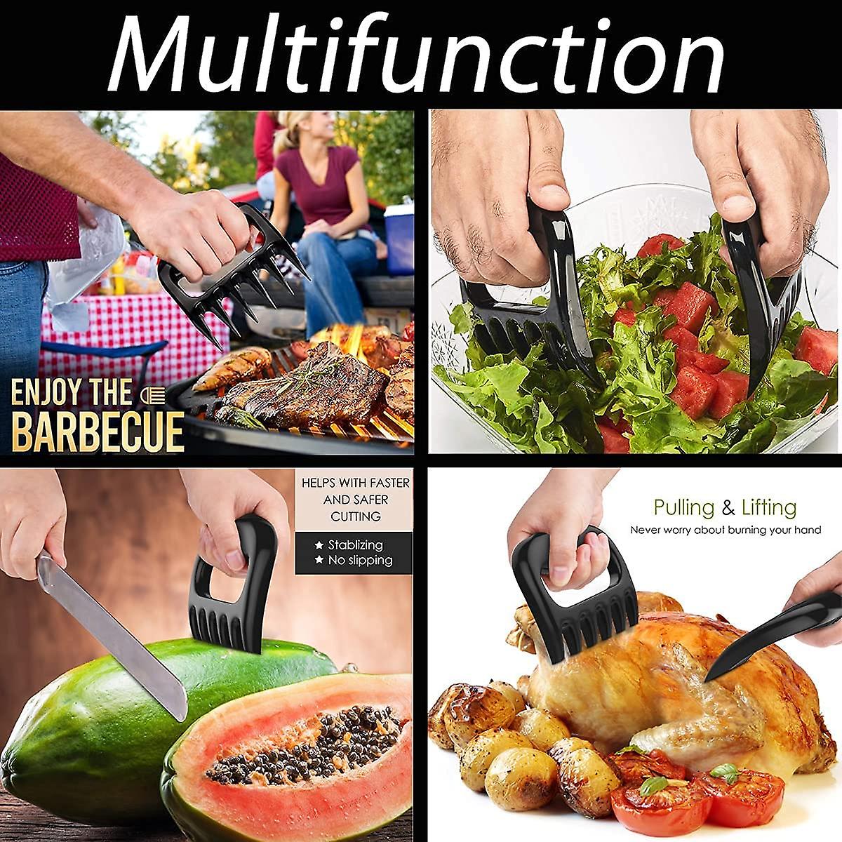Set 2 gheare pentru carne si preparate pulled pork 11 x 11 x 2, 5 cm, Bear Paws