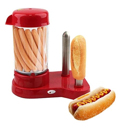 Aparat pentru preparat Hot Dog, 450W, Rosu pentru Bucătărie Practică
