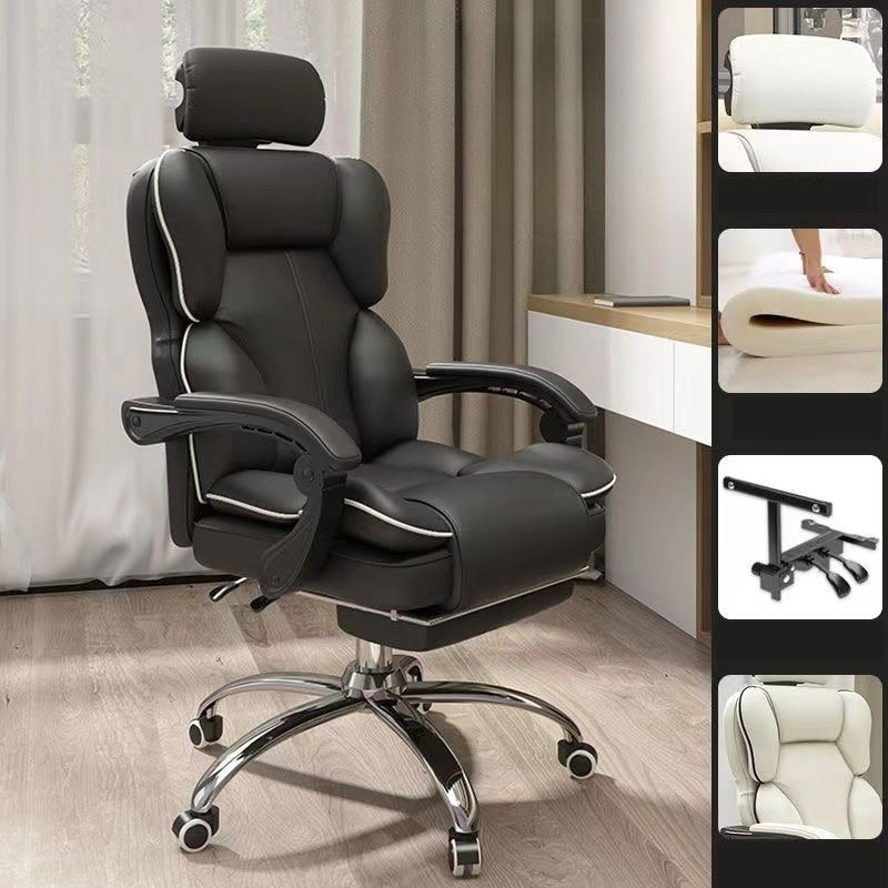 Scaun Ergonomic Directorial cu Suport Picioare Rabatabil Piele Ecologica