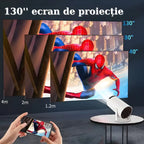 Videoproiector Inteligent 4K – HY300 PRO, Android TV 11.0, WIFI 6, Bluetooth 5.0, Ecran 130'', 200 ANSI