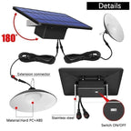 Lampă solara suspendata cu 2 becuri LED, telecomanda, 50W