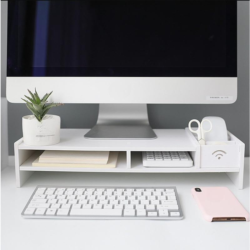 Suport multifunctional monitor, din PVC, 49x21x11cm Imagine principală a produsului