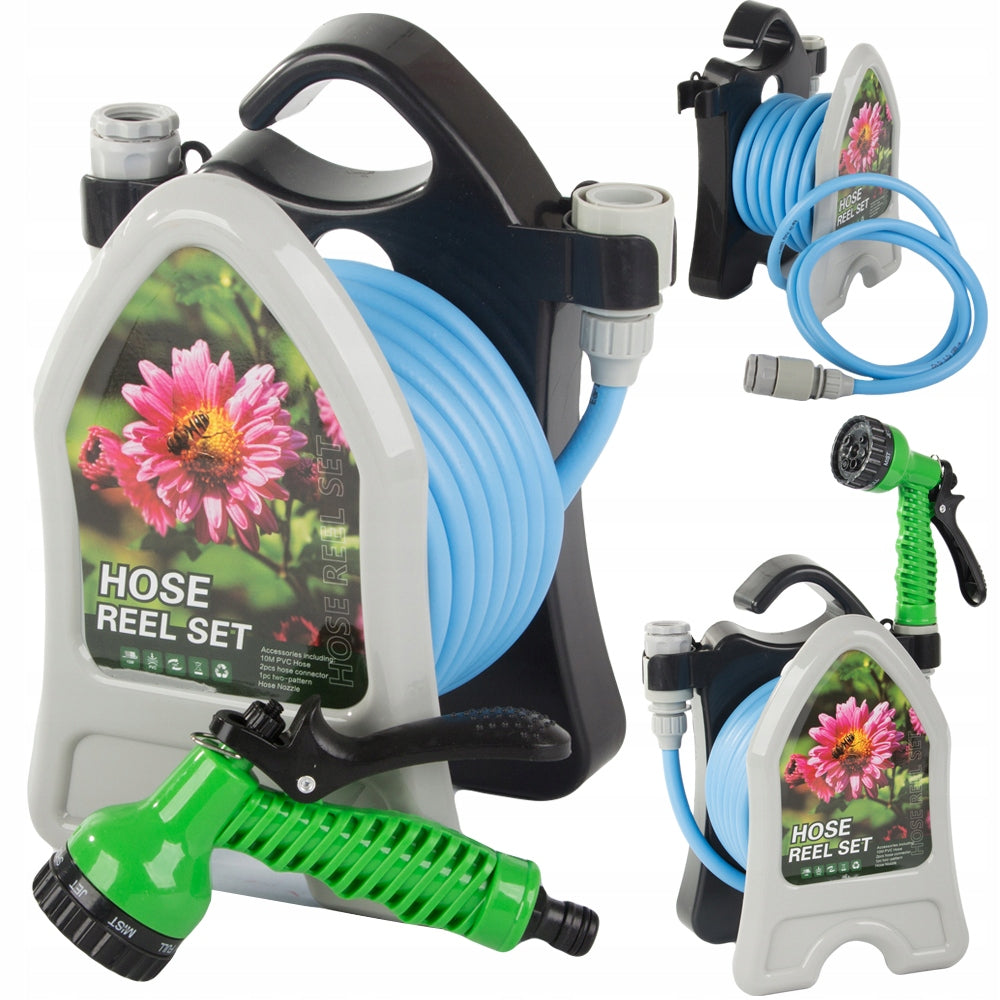 Set furtun gradinarit 10m 1/2" cu suport, plastic, 26x17x14cm Imagine principală a produsului