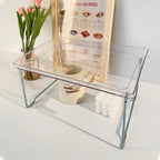 Organizator pliabil pentru Bucătărie, sistem de stivuire, picioare inox, 29 x 21 x 16 cm, transparent
