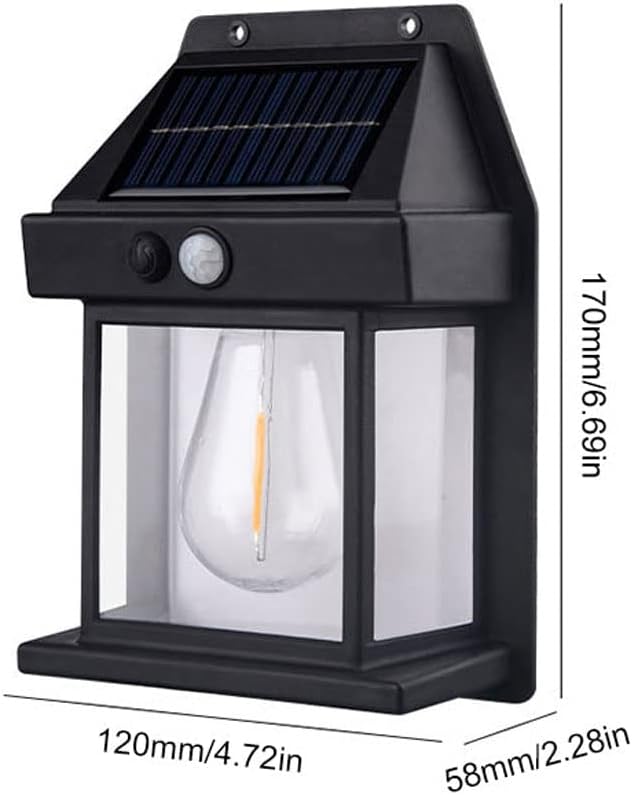 Lampă solara bec de perete LED cu senzor de miscare