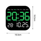 Ceas digital de birou sau perete cu telecomanda cu afisaj LED temperatura si alarma
