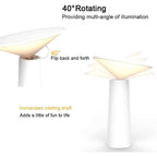 Mini Lampă de birou, LED, cu lumina indirecta, touch control, incarcare USB, rotire 40°
