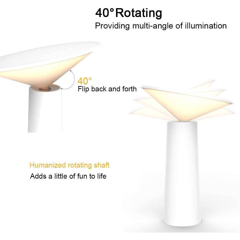 Mini Lampă de birou, LED, cu lumina indirecta, touch control, incarcare USB, rotire 40°
