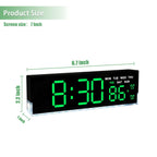 Ceas digital LED Full Screen Display cu alarma duala, temperatura, data si lumina ambientala – design ultra-slim