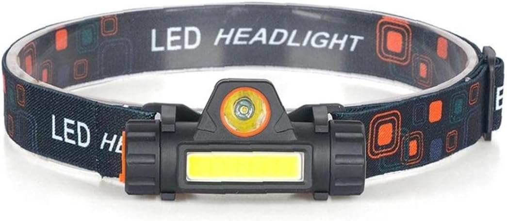Lanterna frontală cu doua moduri de luminare, reincarcare USB, pentru camping, vânătoare, pescuit Imagine principală a produsului