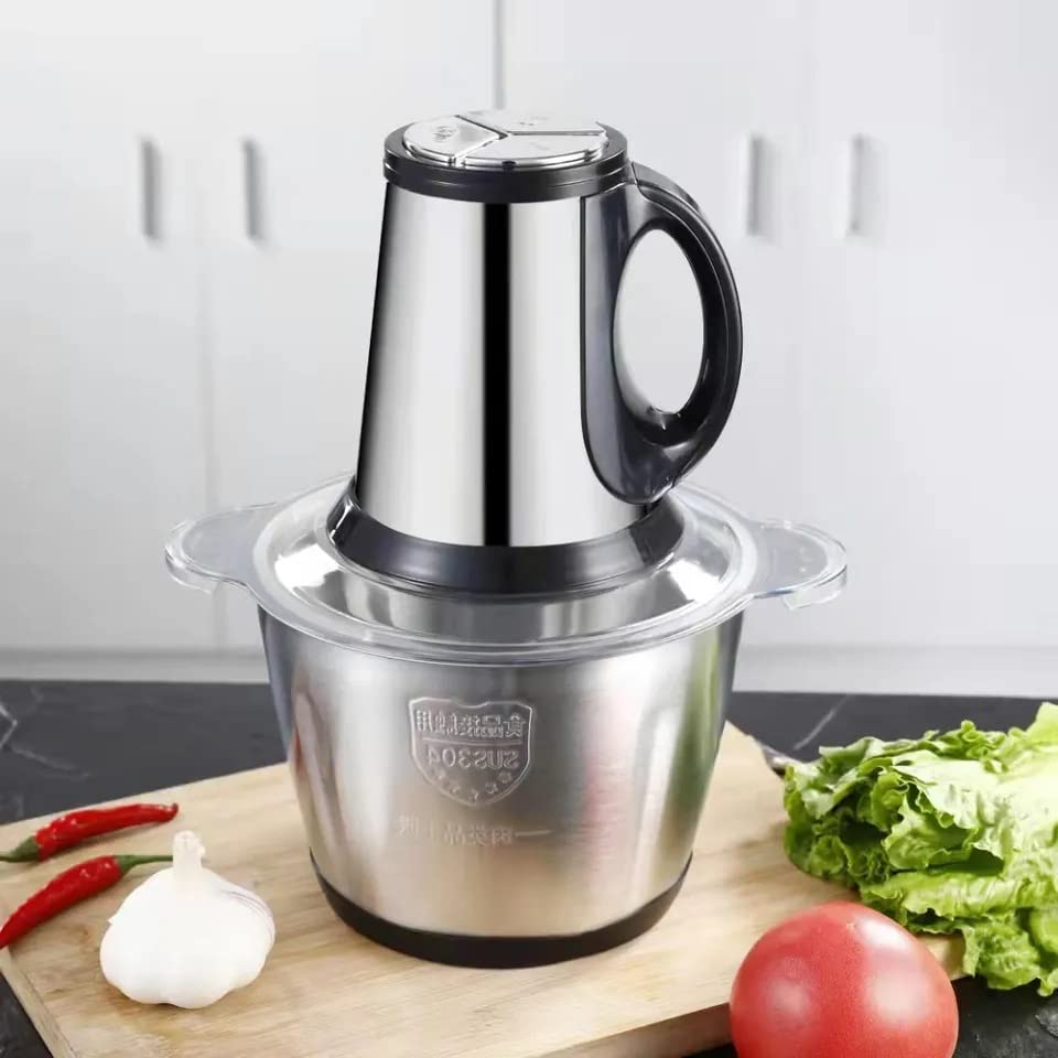 Tocator electric carne si legume, 4 lame inox, 2 viteze, capacitate mare, bol inox Imagine principală a produsului