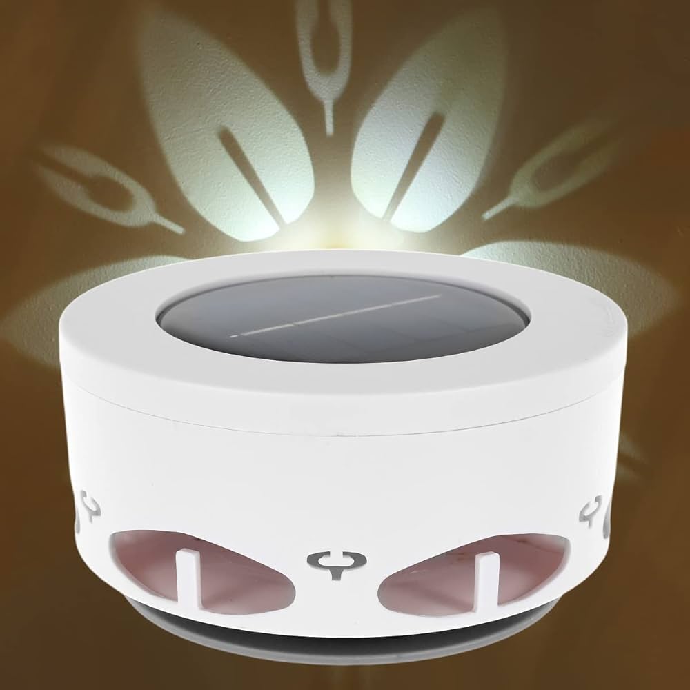 Lampă solara LED decorativa cu proiectie floare, IP65, 5W, alb rece, dimensiuni 12.5 x 6.5 cm Imagine secundară a produsului