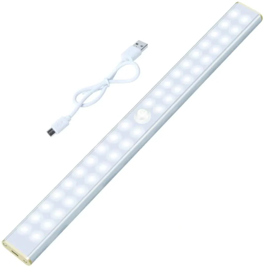 Lampă LED cu senzor de miscare, suport magnetic, reincarcare prin USB, portabila, lumina rece Imagine principală a produsului