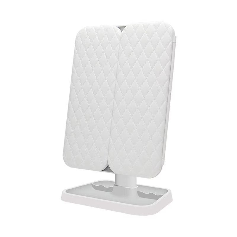 Oglindă Cosmetica cu LED pentru make-up zoom 2X 3X, lumina reglabila, buton touch, USB, alb