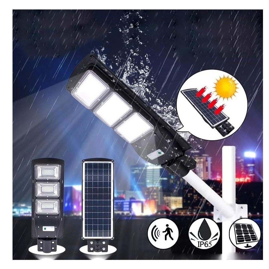 Lampă stradala proiector LED cu panou fotovoltaic + telecomanda si senzor, 120W/200W/300W