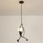 Lampă metalica retro industriala tip humanoid, soclu E27, diverse modele