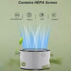 Ventilator fara pale cu purificare HEPA si telecomanda – 3 viteze, oscilatie 120°, design modern