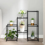 Raft depozitare multifunctional cu 7 niveluri negru 95x82.5x27.5 cm