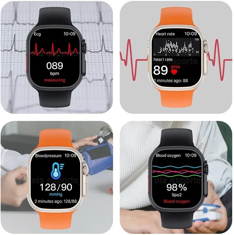 Ceas Smartwatch 8 Ultra Watch, 2.0" IPS Full Touch, incarcare magnetica