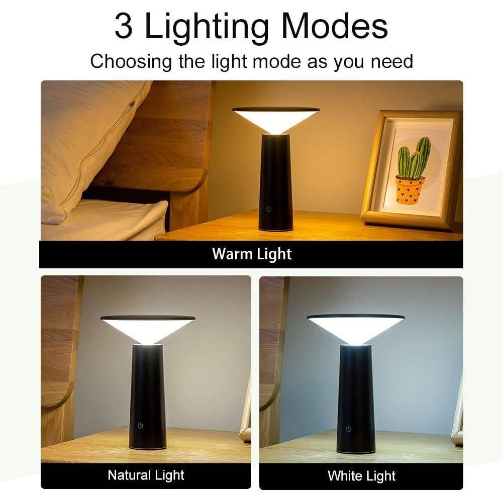 Mini Lampă de birou, LED, cu lumina indirecta, touch control, incarcare USB, rotire 40°