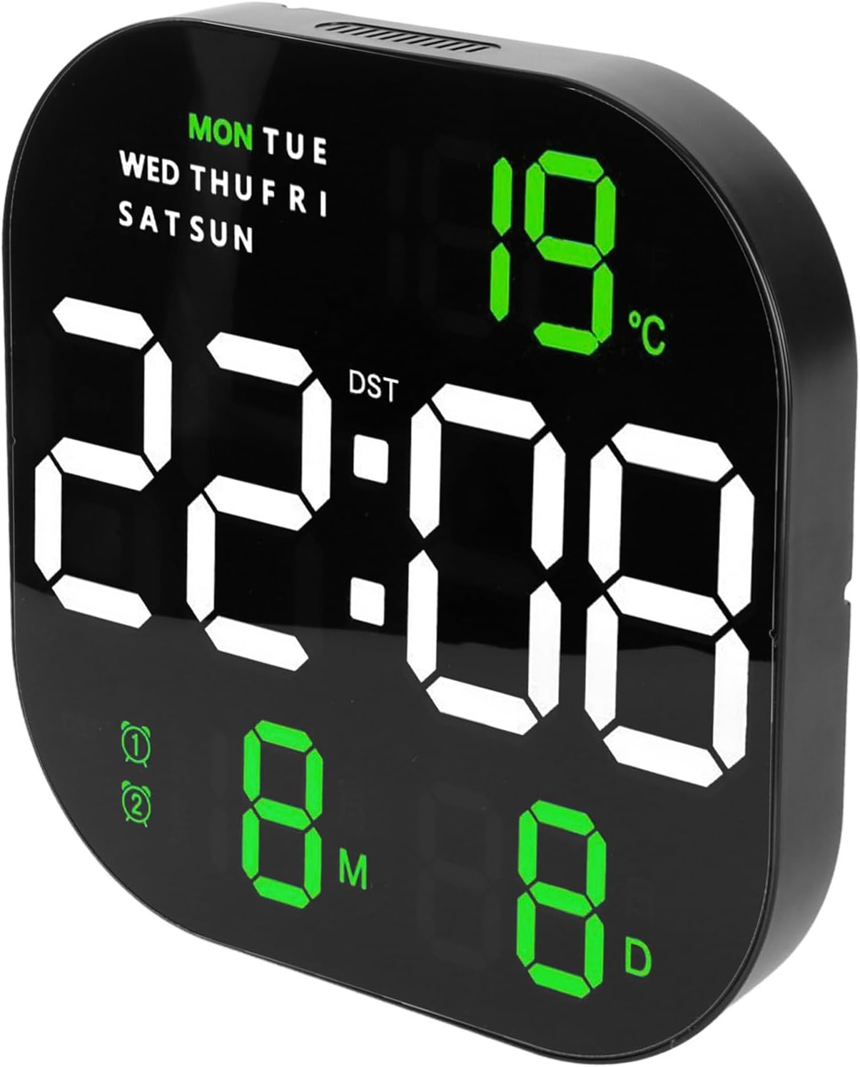 Ceas digital de birou sau perete cu telecomanda cu afisaj LED temperatura si alarma