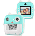 Aparat foto digital cu imprimare termica pentru copii, focalizare automata, display color de 2