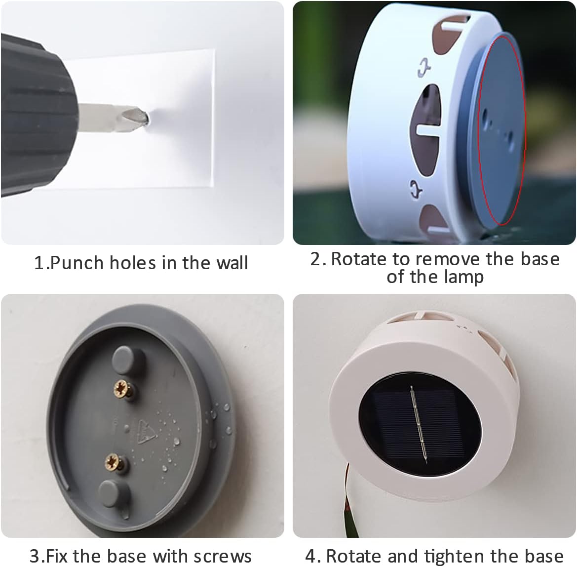 Lampă solara LED decorativa cu proiectie floare, IP65, 5W, alb rece, dimensiuni 12.5 x 6.5 cm