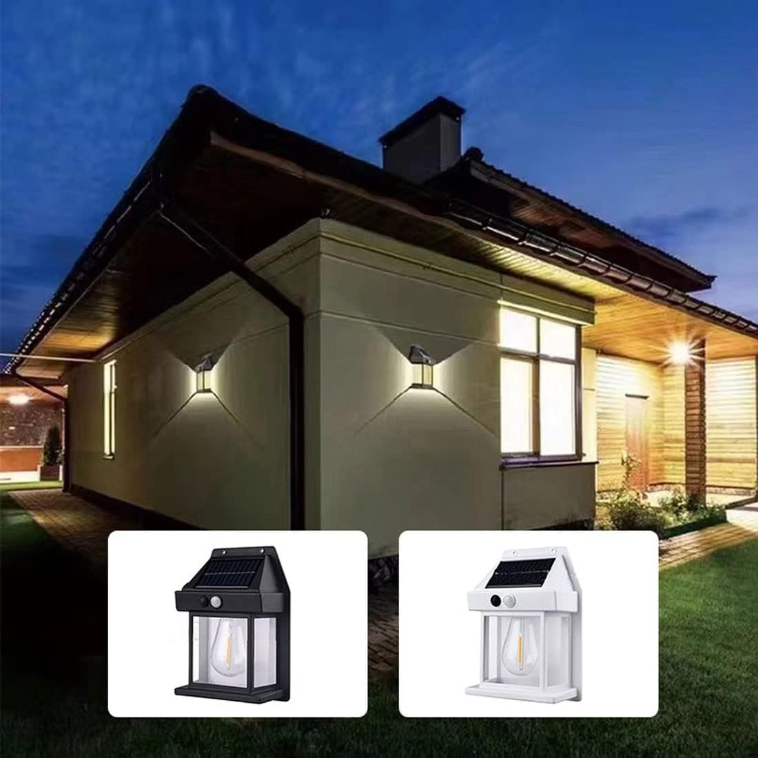 Lampă solara bec de perete LED cu senzor de miscare