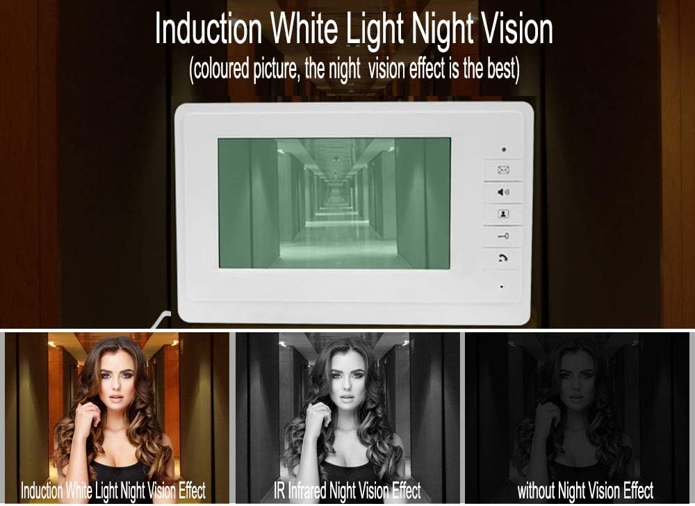 Sistem Video Interfon 4.3", sonerie video cu Ecran Color TFT si Camera cu Viziune Nocturna IR, 1 Monitor + 1