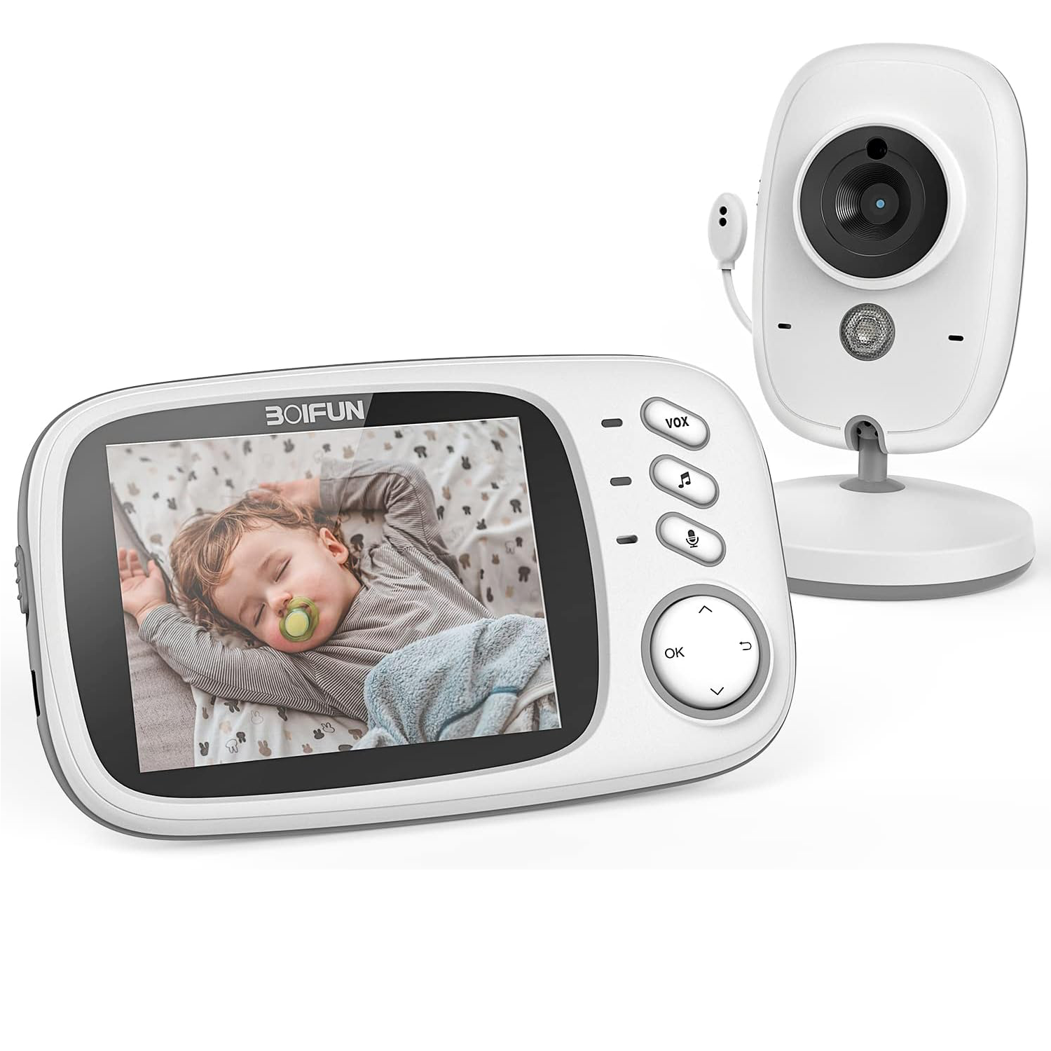 Camera supraveghere bebelus, cu monitor wireless, infrarosu, senzor temperatura Imagine principală a produsului