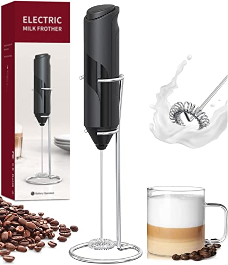 Mixer pentru spuma de lapte, cafea, oua, caffe latte, ciocolata calda, cappuccino cu suport Imagine secundară a produsului