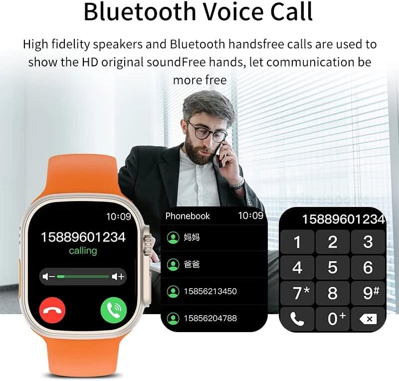 Ceas Smartwatch 8 Ultra Watch, 2.0" IPS Full Touch, incarcare magnetica