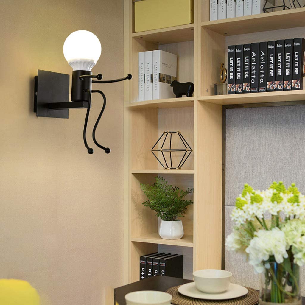 Lampă metalica retro industriala tip humanoid, soclu E27, diverse modele Imagine secundară a produsului