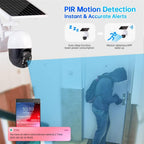 Cameră de supraveghere wireless 5MP cu panou solar si rotire 355°, protectie IP66, infrarosu, WIFI/4G
